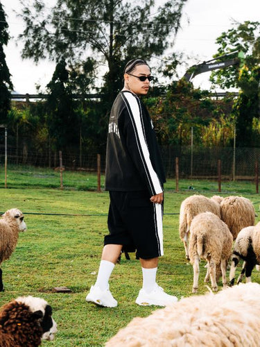 4★ ORI STRIPED JORTS