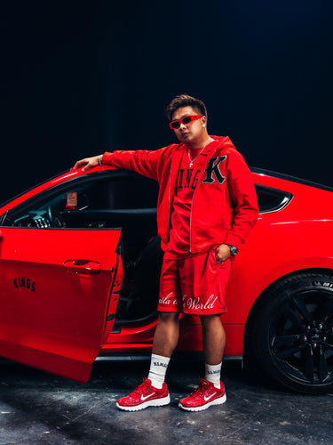 KHENILLE CROPPED FULL-ZIP HOODIE