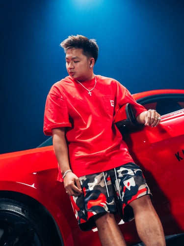 KINGS® THE CREST POCKET TEE RED SCEPTRE