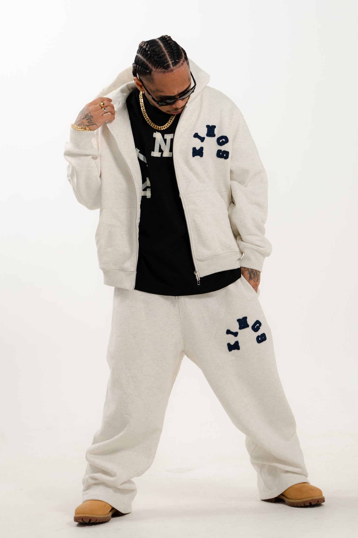 KINGS® VAULT BAGGY SWEATPANT HEATHERMILK
