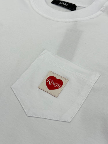 KINGS® THE CREST POCKET TEE WHITE
