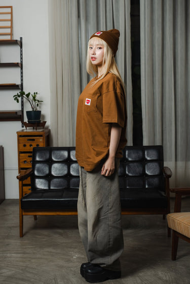 KINGS® THE CREST POCKET TEE HARRINGTON BROWN