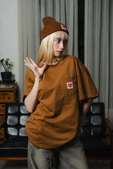KINGS® THE CREST POCKET TEE HARRINGTON BROWN
