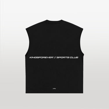 KINGS™ RUN FIRST. KISS ME LATER. CROPPED MUSCLE TEE
