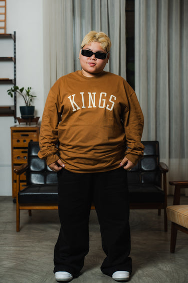 UNI HARRINGTON BROWN L/S TEE