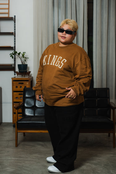 UNI HARRINGTON BROWN L/S TEE
