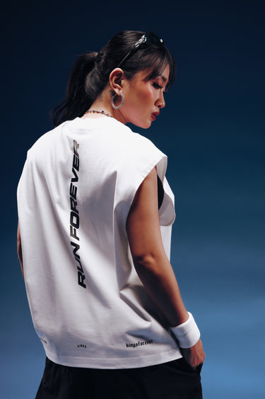 KINGS™ RUN FOREVER CROPPED MUSCLE TEE