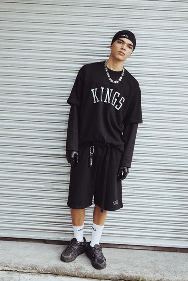 UNI METALLIC EDITION JORTS BLACK